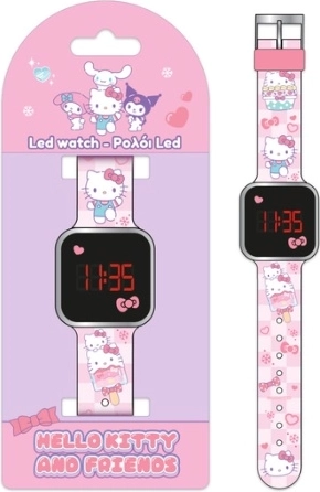 Detské digitálne LED hodinky Hello Kitty