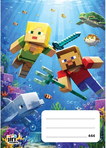 Školský zošit A4 Videogames 444, linajkovaný (8 mm), 40 listov
