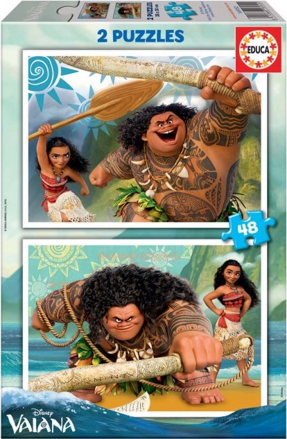 Disney puzzle Odvážna Vaiana 2 x 48 dielikov