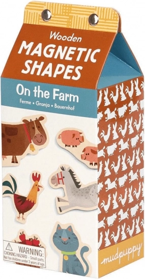 Mudpuppy drevená magnetická sada Na farme