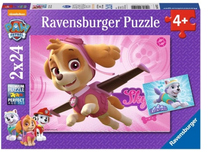 Ravensburger puzzle Paw Patrol Skye a Everest 2×24 dielikov