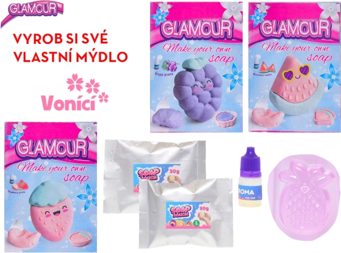 Glamour tvorivá hmota na výrobu voňavého mydla pre deti