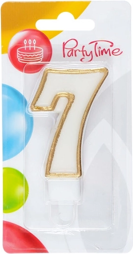 Tortová sviečka číslo 7 zlatá