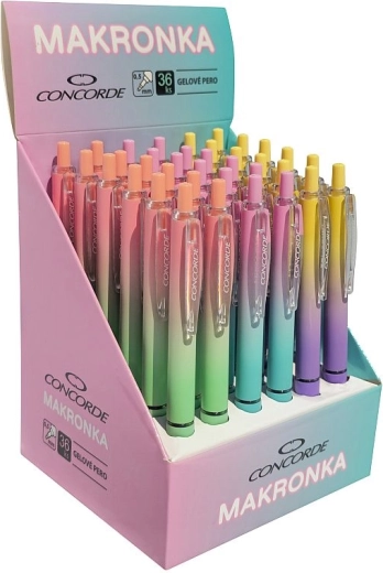 Gélové pero Concorde Makronka, modrá náplň 0,5 mm