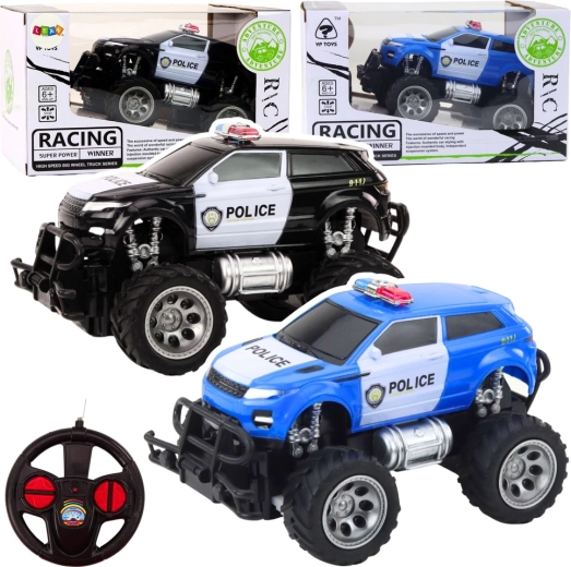 Diaľkovo ovládané policajné terénne auto RC v mierke 1:24 – 1 kus