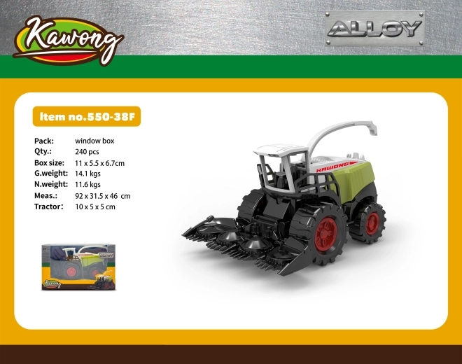 Kovový a plastový kombajn 10 cm