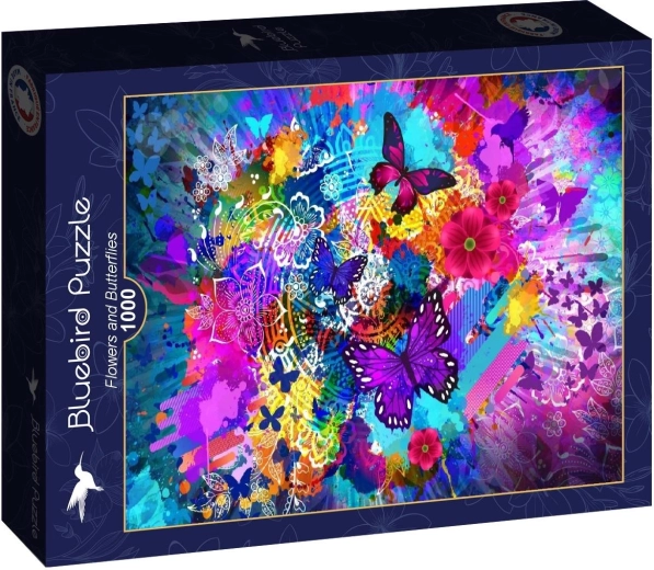 Bluebird puzzle Kvety a motýle 1000 dielikov