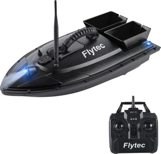 Flytec diaľkovo ovládaný zakrmovací čln 2011-5 s dvojitými zásobníkmi