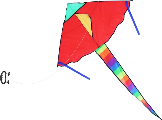 Lietajúci drak z nylonu 120 × 70 cm s dúhovým chvostom