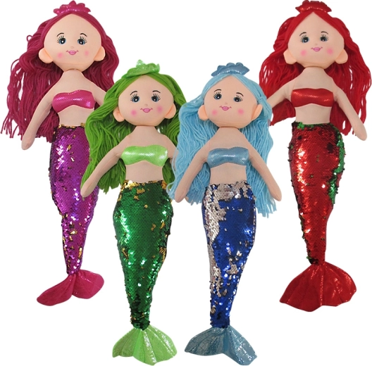 Látková bábika morská panna 50 cm – 4 druhy