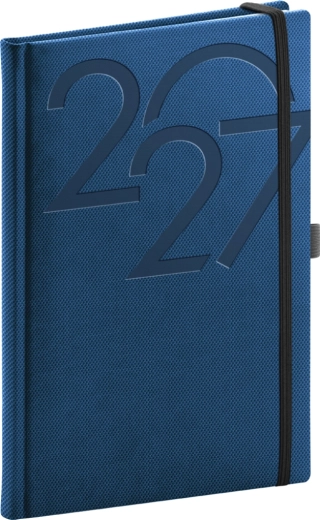 Notique týždenný diár Ajax 2027, modrý, 15 × 21 cm