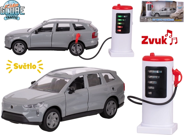 Kids Globe Traffic VOLVO EX90 kovový model SUV so svetlami a zvukmi 13,5 cm