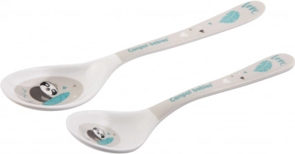 Canpol babies Melamínové lyžičky EXOTIC ANIMALS 2 ks sivé