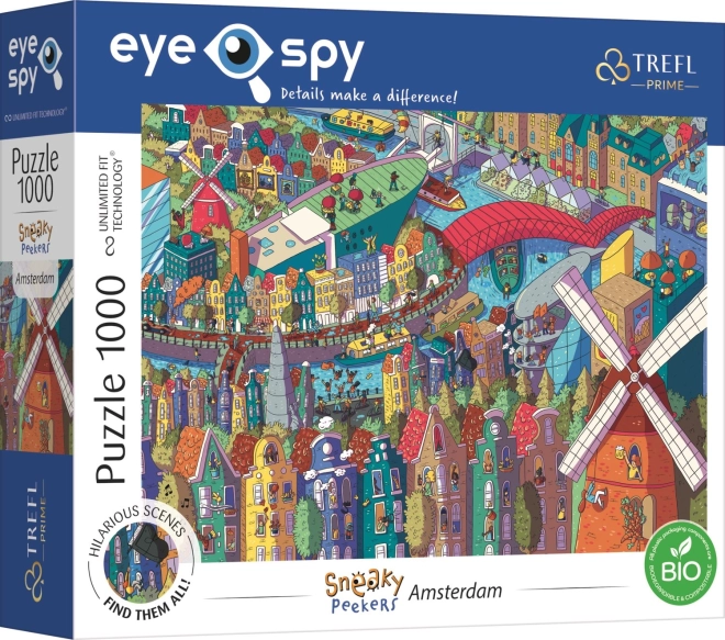 TREFL Puzzle Eye-Spy Sneaky Peekers: Amsterdam 1000 dielikov