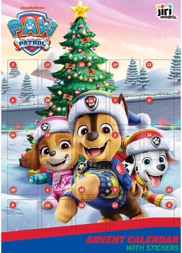 Adventný kalendár so samolepkami Labková patrola