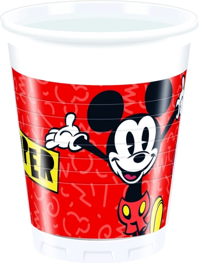 Mickey Super Cool plastové kelímky 200 ml (8 ks)