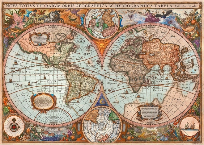 Puzzle historická mapa sveta 3000 dielikov SCHMIDT