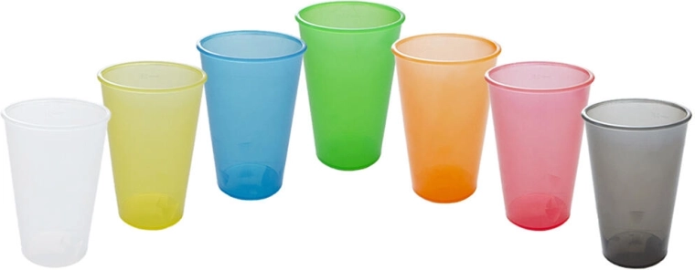 Vratný plastový pohár 0,3 l – mix farieb