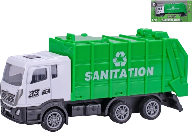 Kovový smetiarsky voz 12 cm so spätným chodom