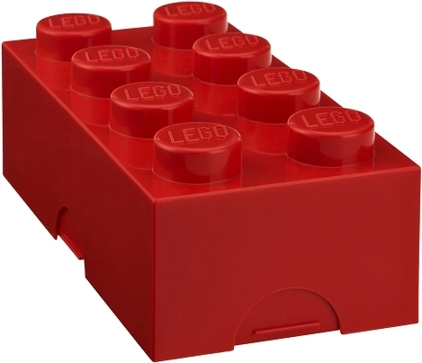 Lego box na desiatu – červený