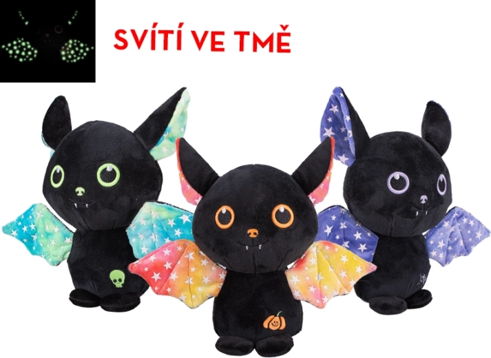 Plyšový netopier svietiaci v tme 23 cm