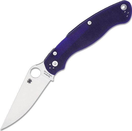 Vreckový nôž Spyderco Military 2 Dark Blue, saténová čepeľ, G10