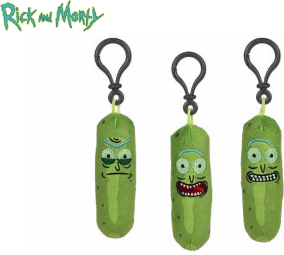 Plyšový prívesok na kľúče Pickle Rick z Rick a Morty