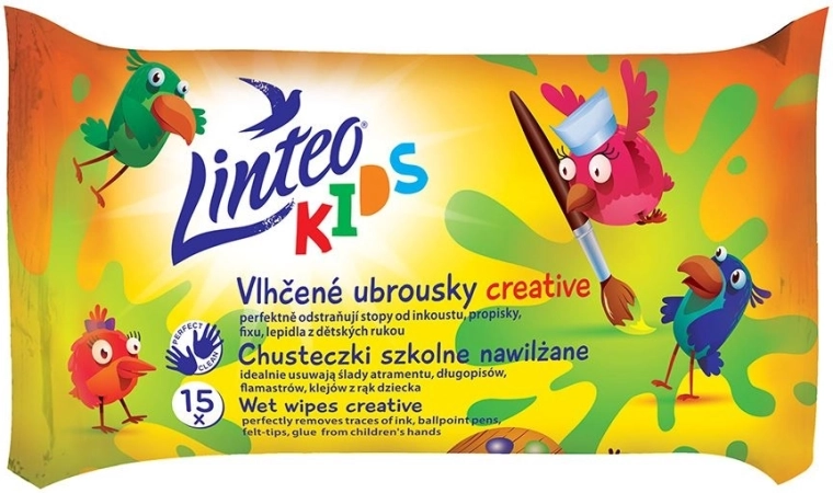 Detské vlhčené obrúsky Linteo Baby Kids 15 ks