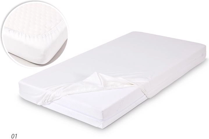 Bambusové prestieradlo 60 × 120 cm biele BABYMATEX