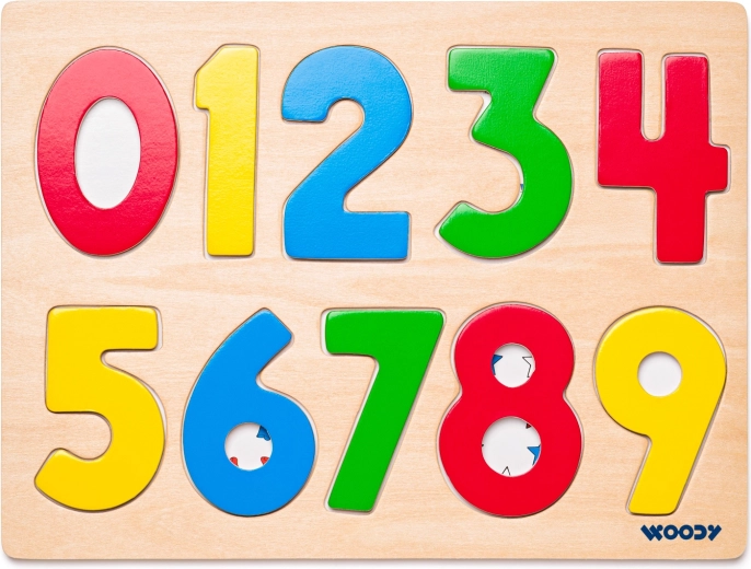 Puzzle na doske číslice s lienkami