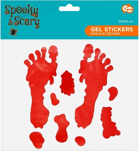 Gélové nálepky krvavé stopy a krvné škvrny na Halloween