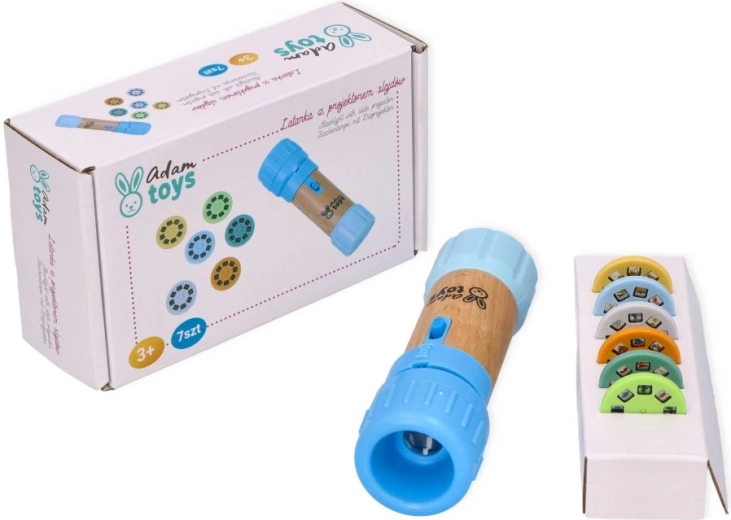 Adam Toys modrá detská baterka s projektorom