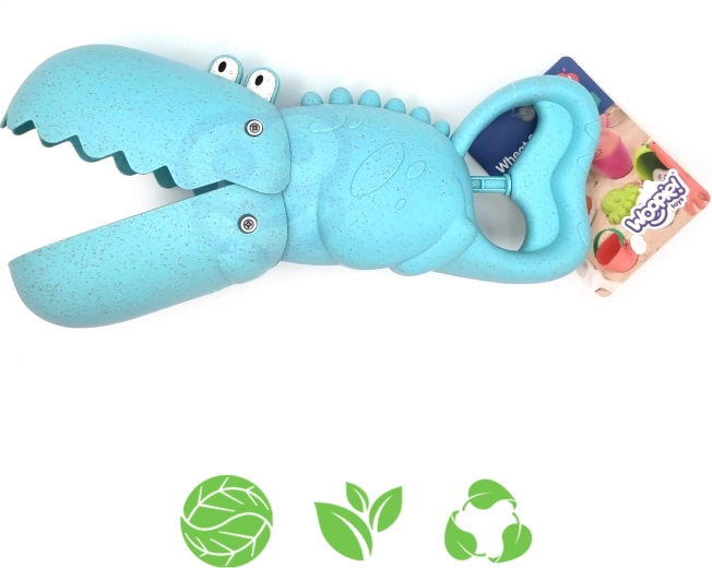 woopie green krokodília lopatka a zberač na piesok a vodu, modrá, z biologicky rozložiteľného materiálu