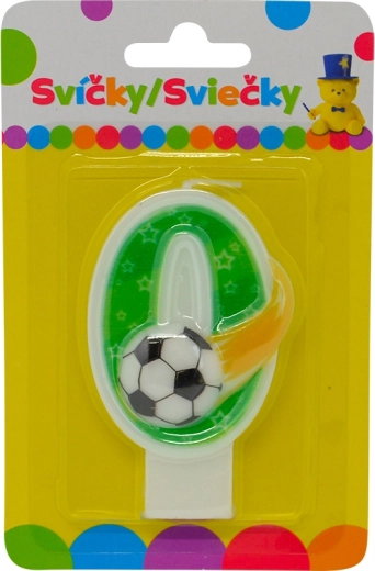 Narodeninová sviečka s motívom mesiaca a číslom 0