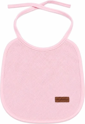New Baby detský froté podbradník s PVC podšívkou ružový - 1 kus