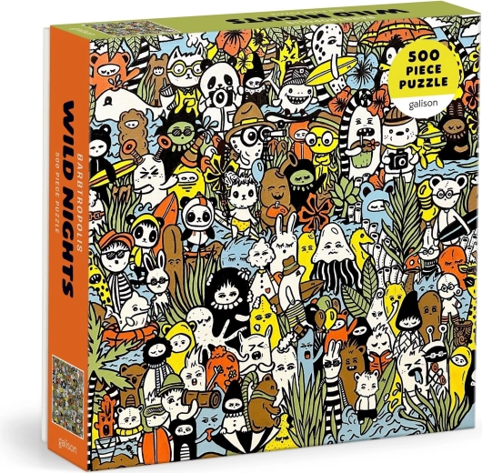 Galison štvorcové puzzle Divoká noc 500 dielikov