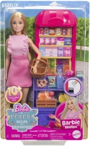 Barbie Malibu nákupný herný set s bábikou