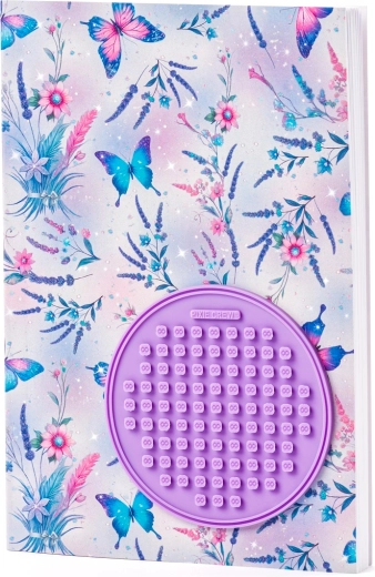 Poznámkový blok A5 s motýľmi a silikónovým panelom PIXIE CREW