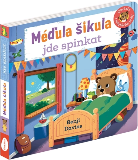 Medvedík šikovník ide spinkať – obrázky s pohyblivými prvkami