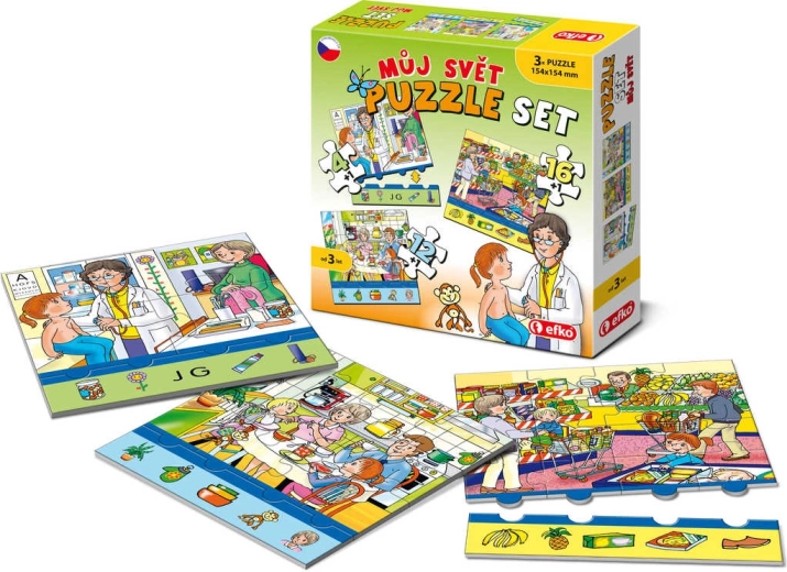 Efko puzzle Môj svet 3 v 1 (4, 12 a 16 dielikov)