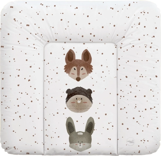 Ceba Baby mäkká prebaľovacia podložka na komodu basic cute animals 75 × 72 cm