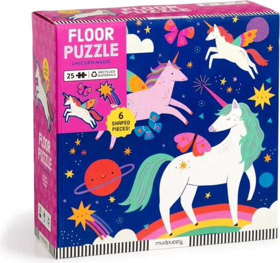 Mudpuppy Podlahové puzzle Kúzelní jednorožci 25 dielov