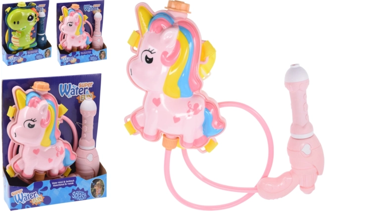 Vodná pištoľ s batohom – jednorožec alebo dinosaurus 2 l