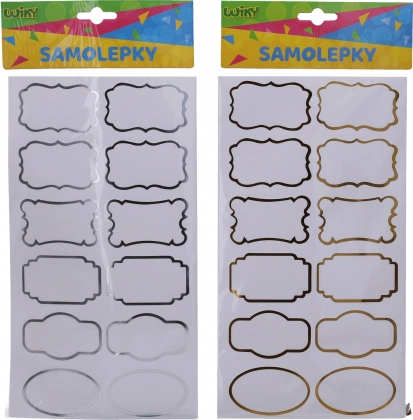 Nálepky 14 × 25,5 cm na koreničky, menovky rámček