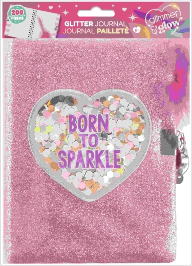 Trblietavý denník Born to sparkle - 1 kus