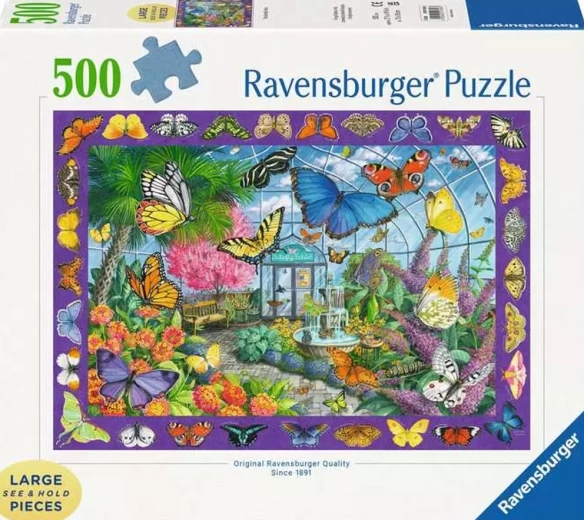 Ravensburger puzzle pavilón motýľov XXL 500 dielikov