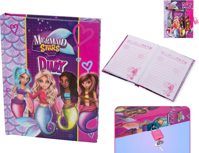 Tajný denníček s morskou vílou v boxe so zámkom