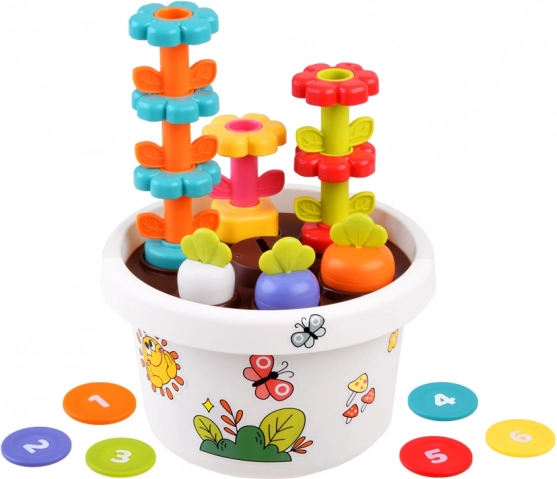 Hola Edukačný Kvetináč 12m+ s Hračka Sorter a Pyramída