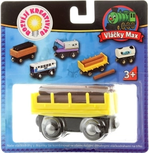 Vláčiky Max vagón s drevom