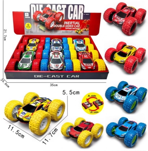 Kovové obojstranné auto 11,5 cm na zotrvačník